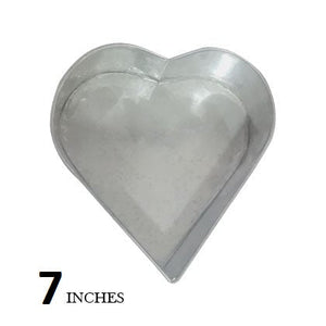 Heart Cake Mold Silver 7 x 7 Inch