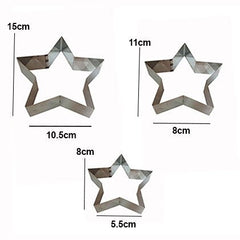 Star Cake Ring 3 Pcs Set Stainless Steel